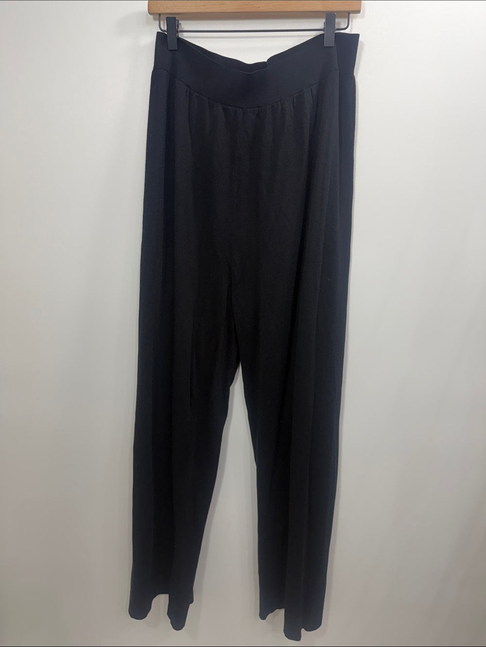 Peruvian Connection Black knit pull on pants size XL